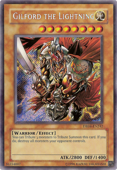 Gilford the Lightning [DR04-EN242] Secret Rare | Pegasus Games WI