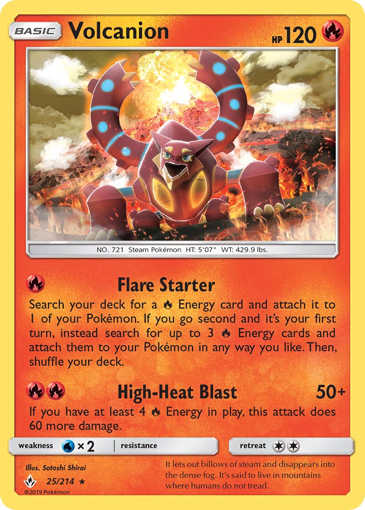 Volcanion (25/214) (Theme Deck Exclusive) [Sun & Moon: Unbroken Bonds] | Pegasus Games WI