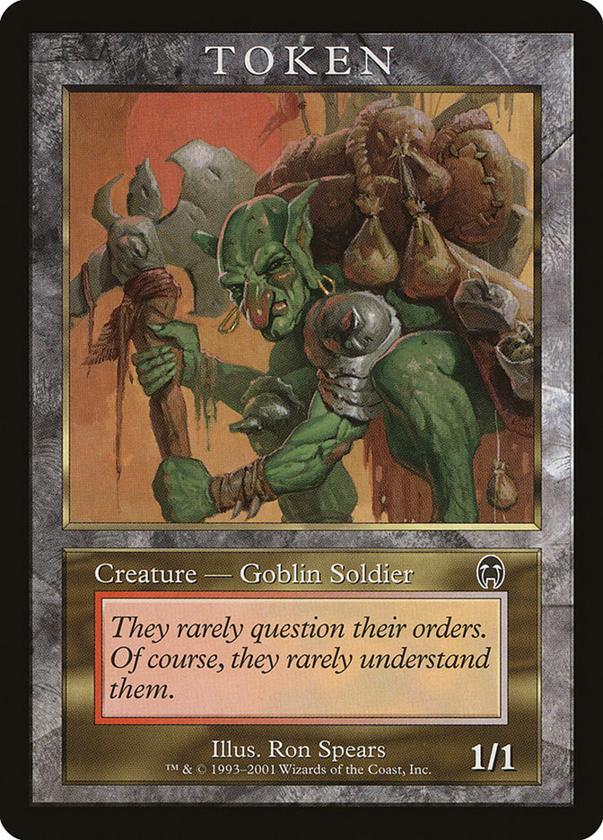 Goblin Soldier Token [Magic Player Rewards 2001] | Pegasus Games WI