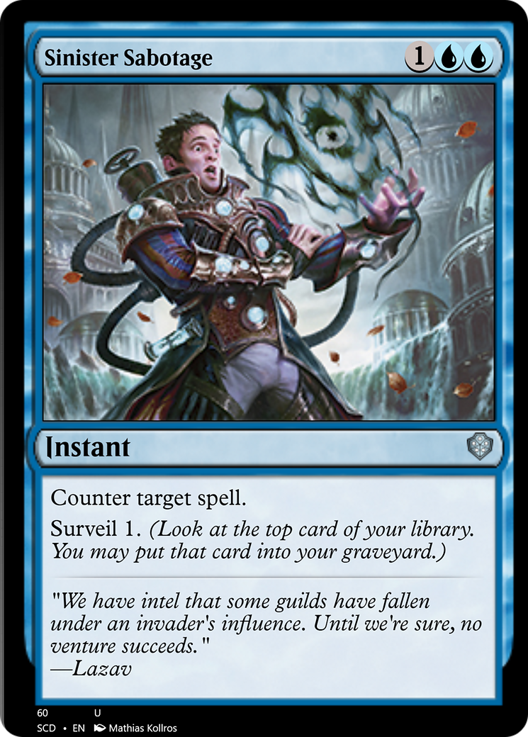 Sinister Sabotage [Starter Commander Decks] | Pegasus Games WI