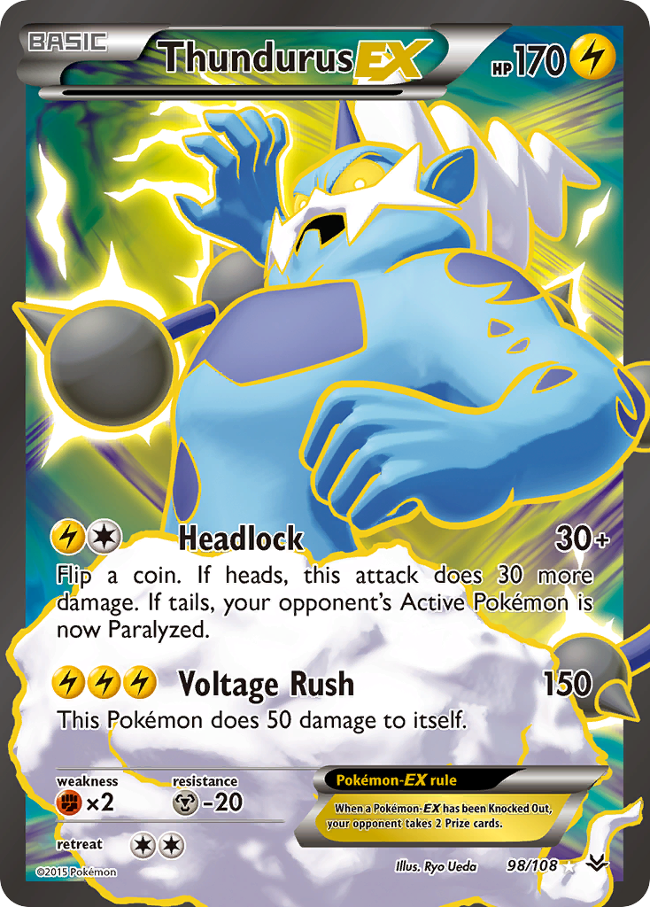 Thundurus EX (98/108) [XY: Roaring Skies] | Pegasus Games WI