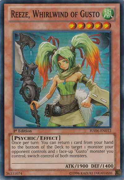 Reeze, Whirlwind of Gusto [HA06-EN012] Super Rare | Pegasus Games WI