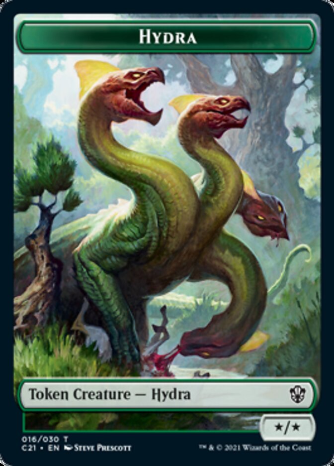 Hydra // Boar Double-Sided Token [Commander 2021 Tokens] | Pegasus Games WI