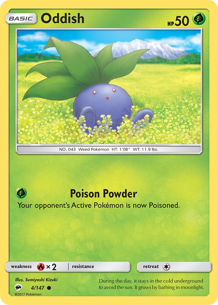 Oddish (4/147) [Sun & Moon: Burning Shadows] | Pegasus Games WI