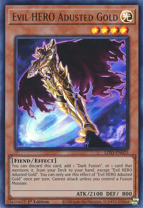 Evil HERO Adusted Gold [LDS3-EN025] Ultra Rare | Pegasus Games WI