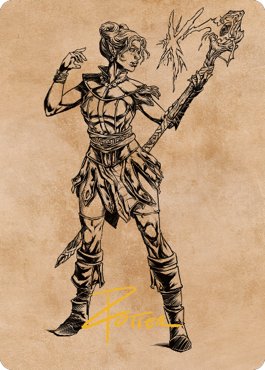Neera, Wild Mage Art Card (Gold-Stamped Signature) [Commander Legends: Battle for Baldur's Gate Art Series] | Pegasus Games WI