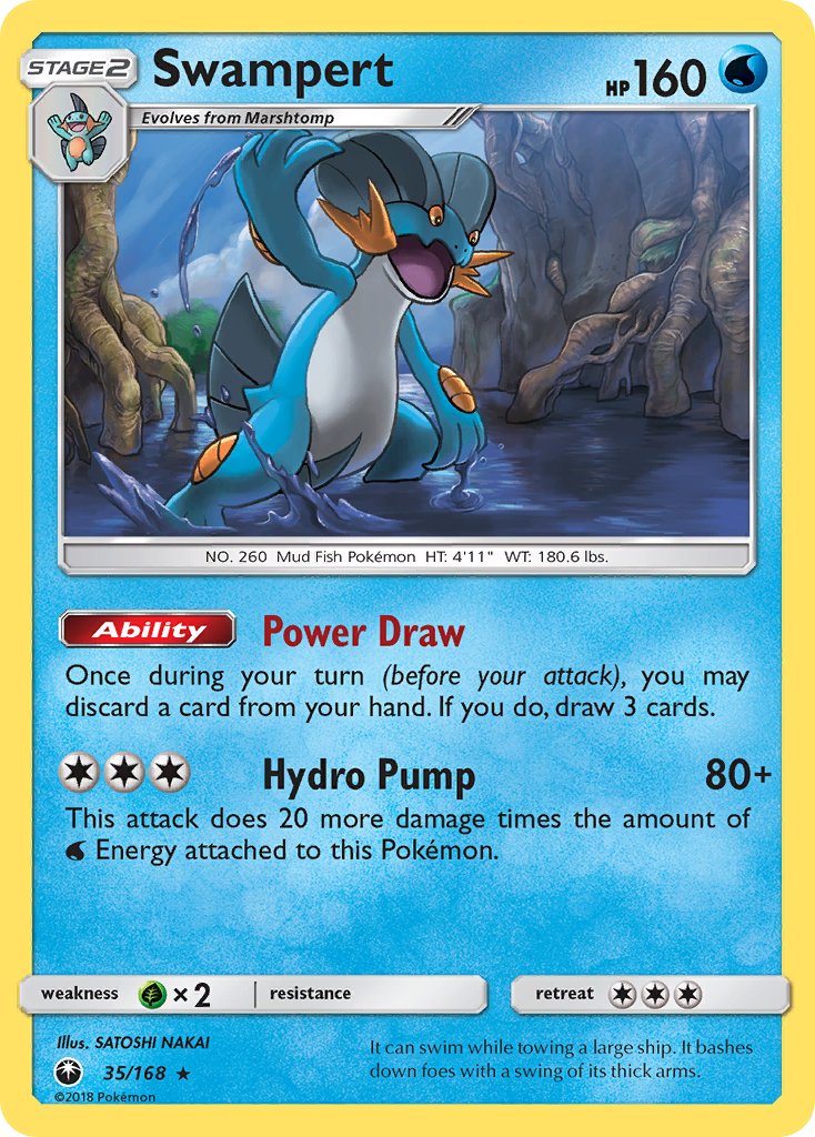 Swampert (35/168) (Theme Deck Exclusive) [Sun & Moon: Celestial Storm] | Pegasus Games WI