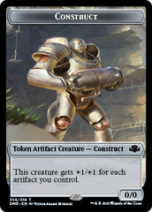 Goblin // Construct Double-Sided Token [Dominaria Remastered Tokens] | Pegasus Games WI