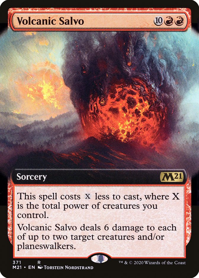 Volcanic Salvo (Extended Art) [Core Set 2021] | Pegasus Games WI