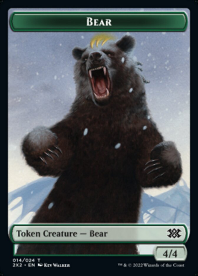 Bear // Spirit (008) Double-Sided Token [Double Masters 2022 Tokens] | Pegasus Games WI