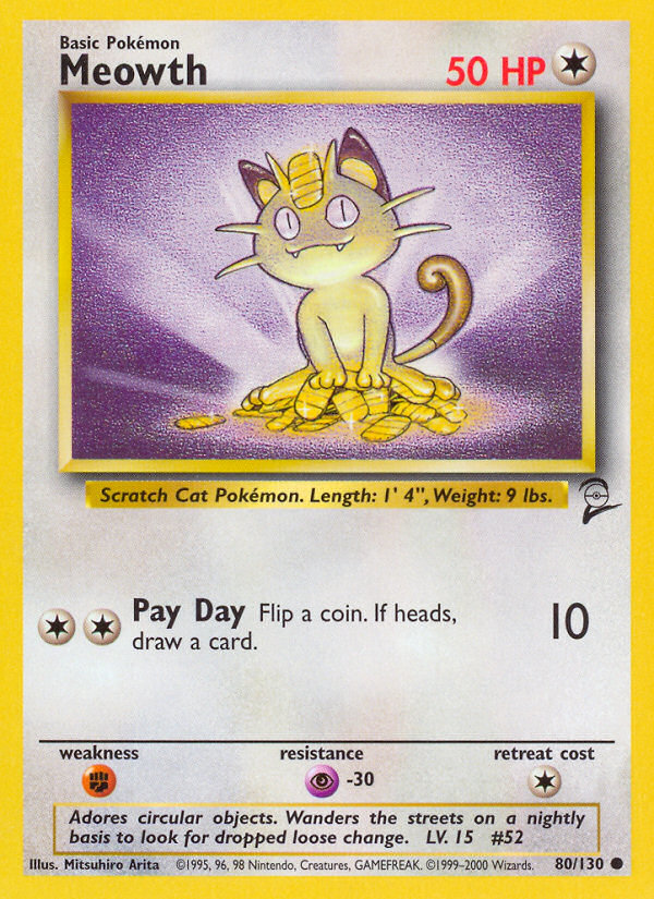 Meowth (80/130) [Base Set 2] | Pegasus Games WI