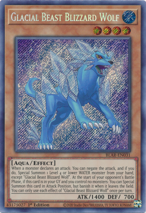 Glacial Beast Blizzard Wolf [BLAR-EN031] Secret Rare | Pegasus Games WI