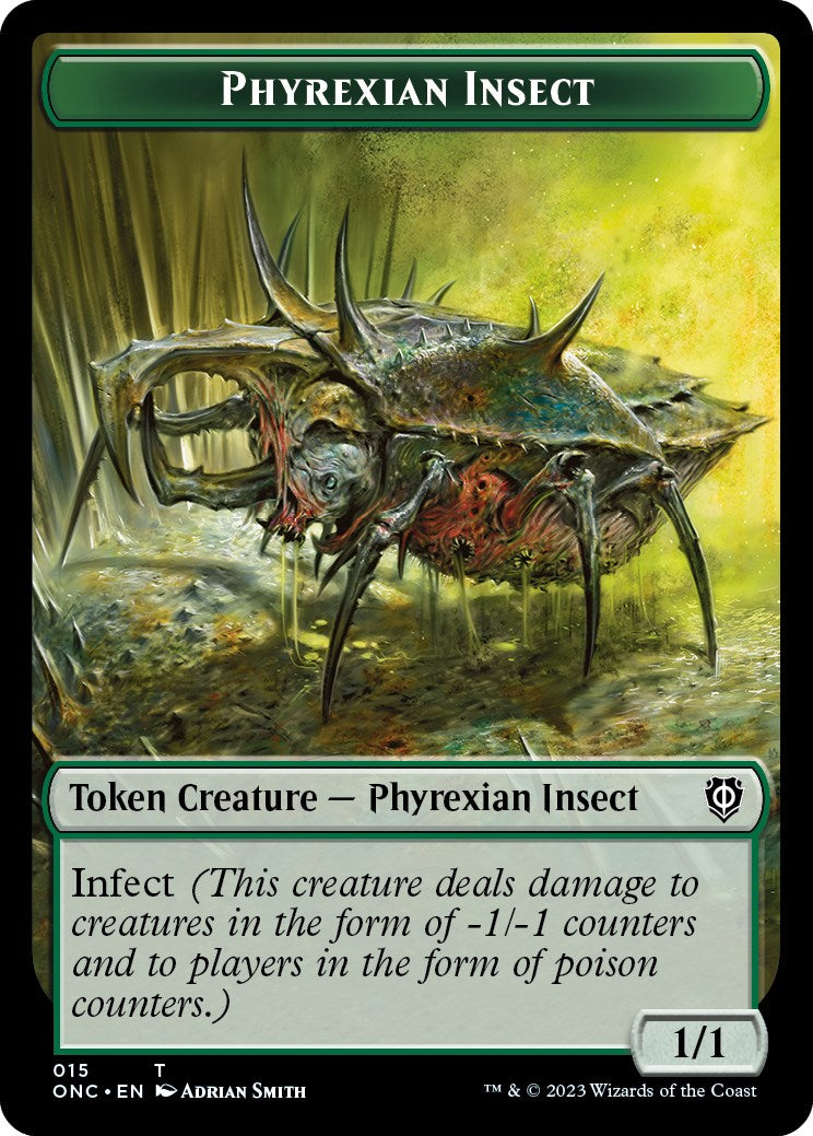 Phyrexian Wurm // Phyrexian Insect Double-Sided Token [Phyrexia: All Will Be One Commander Tokens] | Pegasus Games WI