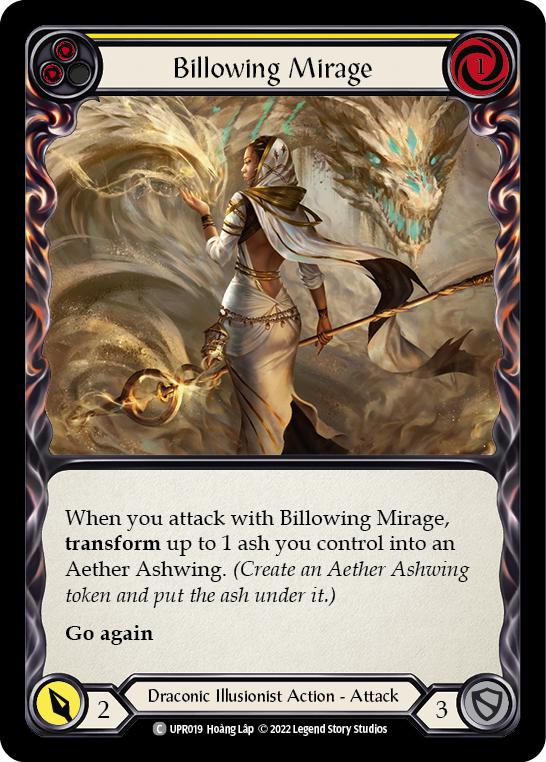 Billowing Mirage (Yellow) [UPR019] (Uprising)  Rainbow Foil | Pegasus Games WI