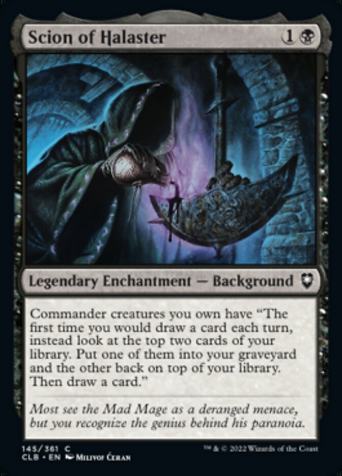 Scion of Halaster [Commander Legends: Battle for Baldur's Gate] | Pegasus Games WI