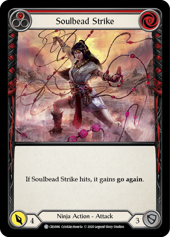 Soulbead Strike (Red) [CRU066] 1st Edition Rainbow Foil | Pegasus Games WI