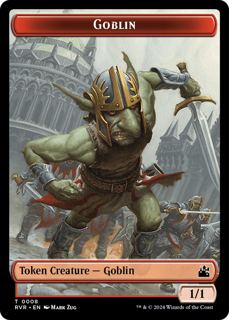 Goblin (0008) // Centaur Double-Sided Token [Ravnica Remastered Tokens] | Pegasus Games WI