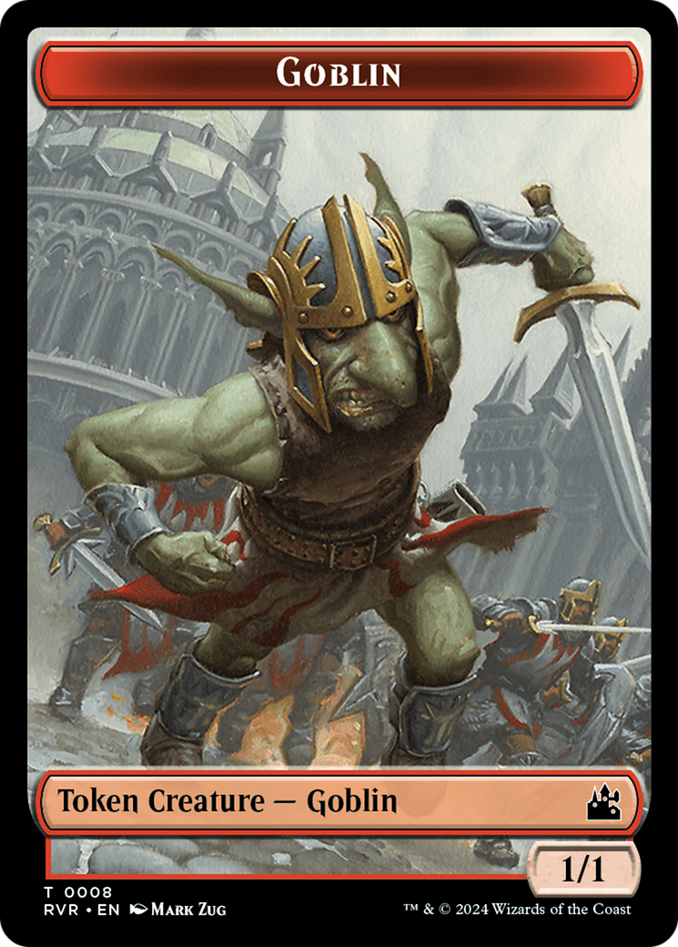 Goblin (0008) // Spirit (0004) Double-Sided Token [Ravnica Remastered Tokens] | Pegasus Games WI