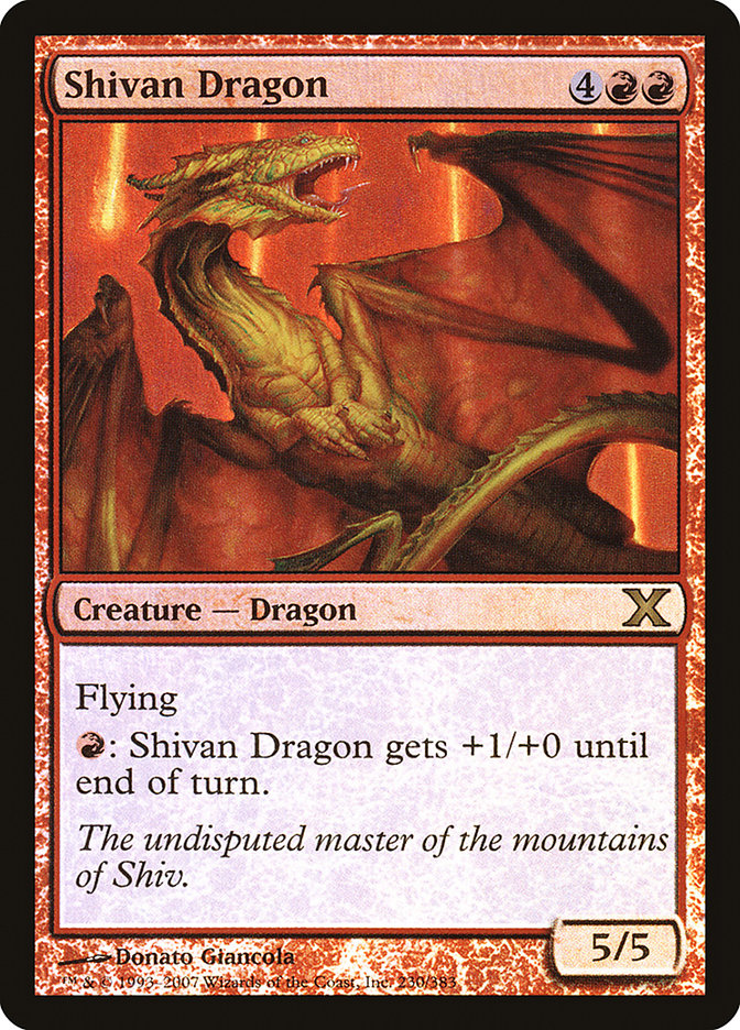 Shivan Dragon (Premium Foil) [Tenth Edition] | Pegasus Games WI