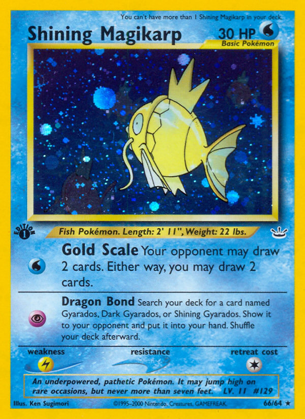 Shining Magikarp (66/64) [Neo Revelation 1st Edition] | Pegasus Games WI