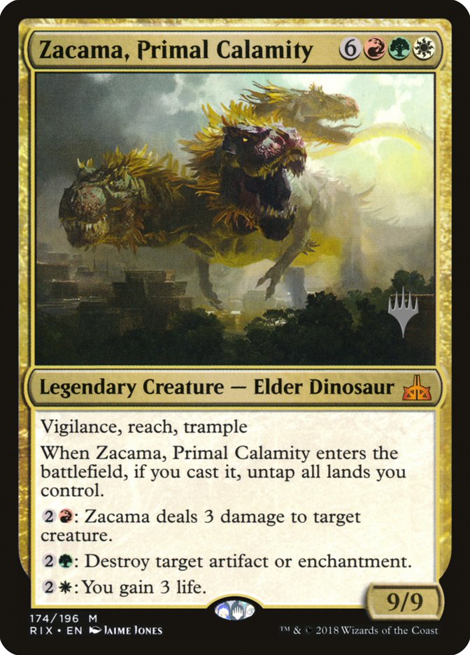 Zacama, Primal Calamity (Promo Pack) [Rivals of Ixalan Promos] | Pegasus Games WI