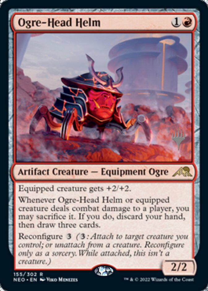 Ogre-Head Helm (Promo Pack) [Kamigawa: Neon Dynasty Promos] | Pegasus Games WI