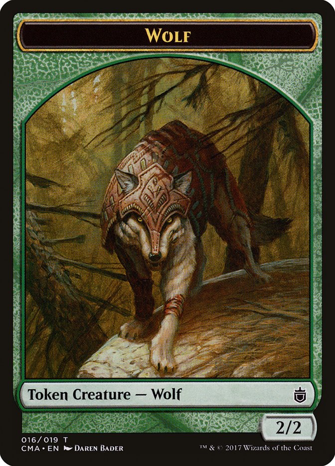 Wolf Token (016/019) [Commander Anthology Tokens] | Pegasus Games WI