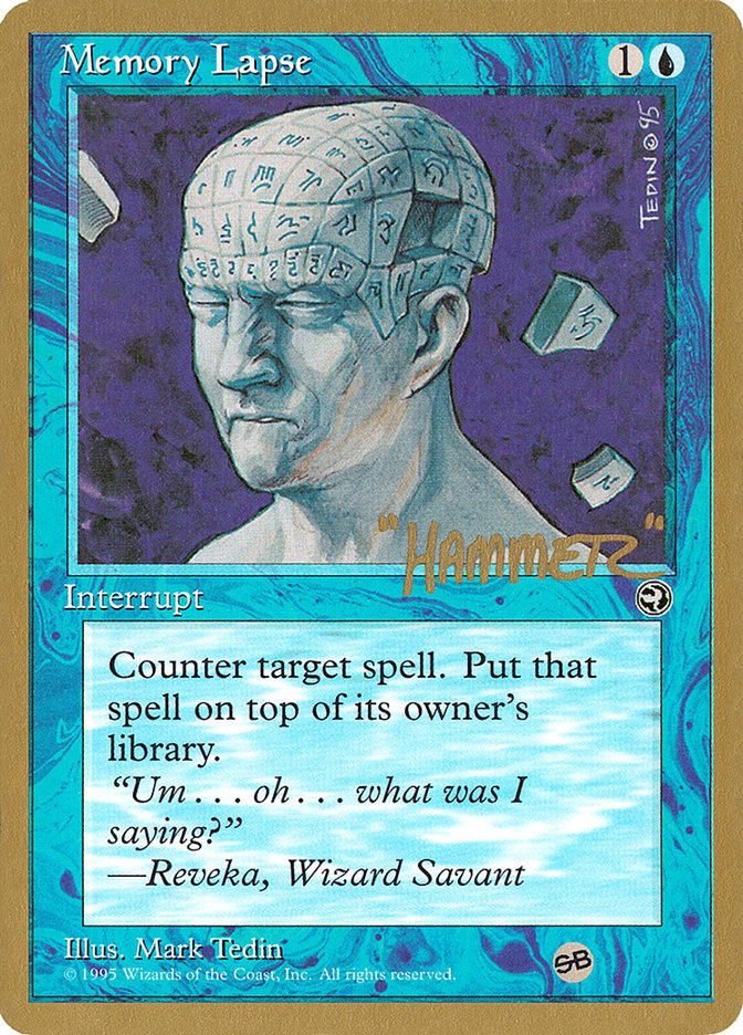 Memory Lapse (Runes) (Shawn "Hammer" Regnier) (SB) [Pro Tour Collector Set] | Pegasus Games WI