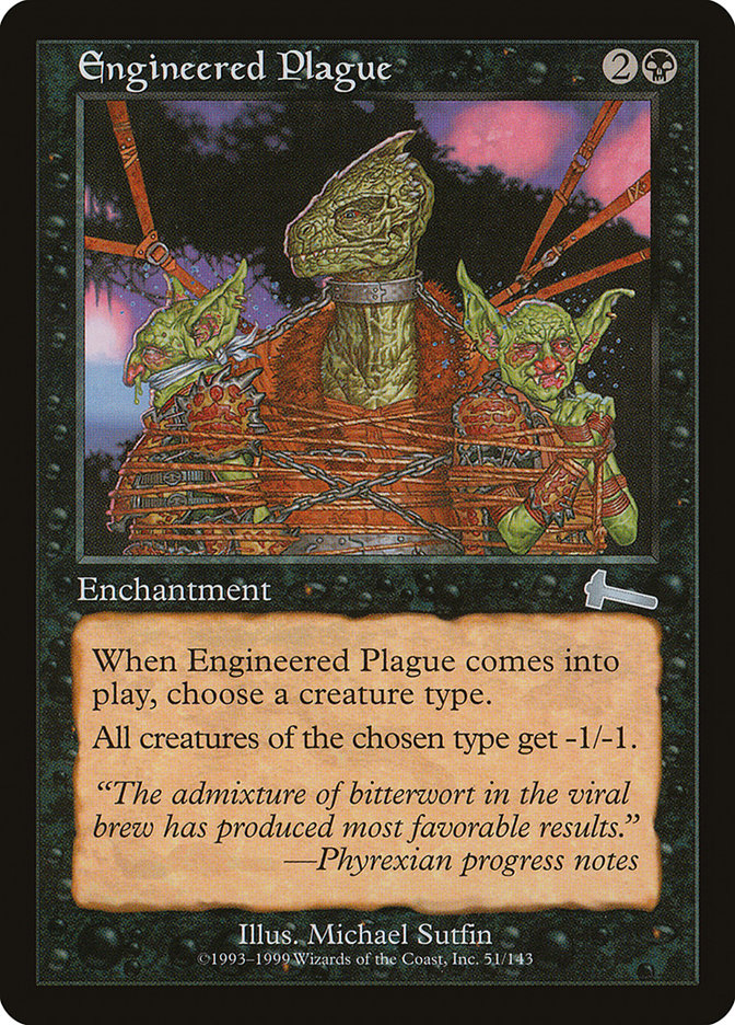 Engineered Plague [Urza's Legacy] | Pegasus Games WI