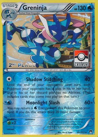 Greninja (40/122) (League Promo 2nd Place) [XY: BREAKpoint] | Pegasus Games WI