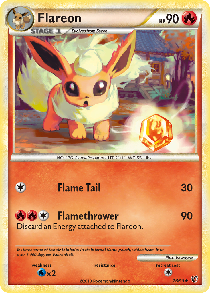 Flareon (26/90) [HeartGold & SoulSilver: Undaunted] | Pegasus Games WI