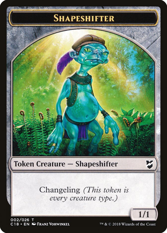Zombie // Shapeshifter Double-Sided Token [Commander 2018 Tokens] | Pegasus Games WI
