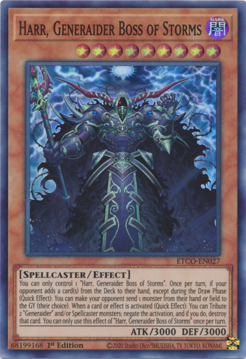 Harr, Generaider Boss of Storms [ETCO-EN027] Super Rare | Pegasus Games WI