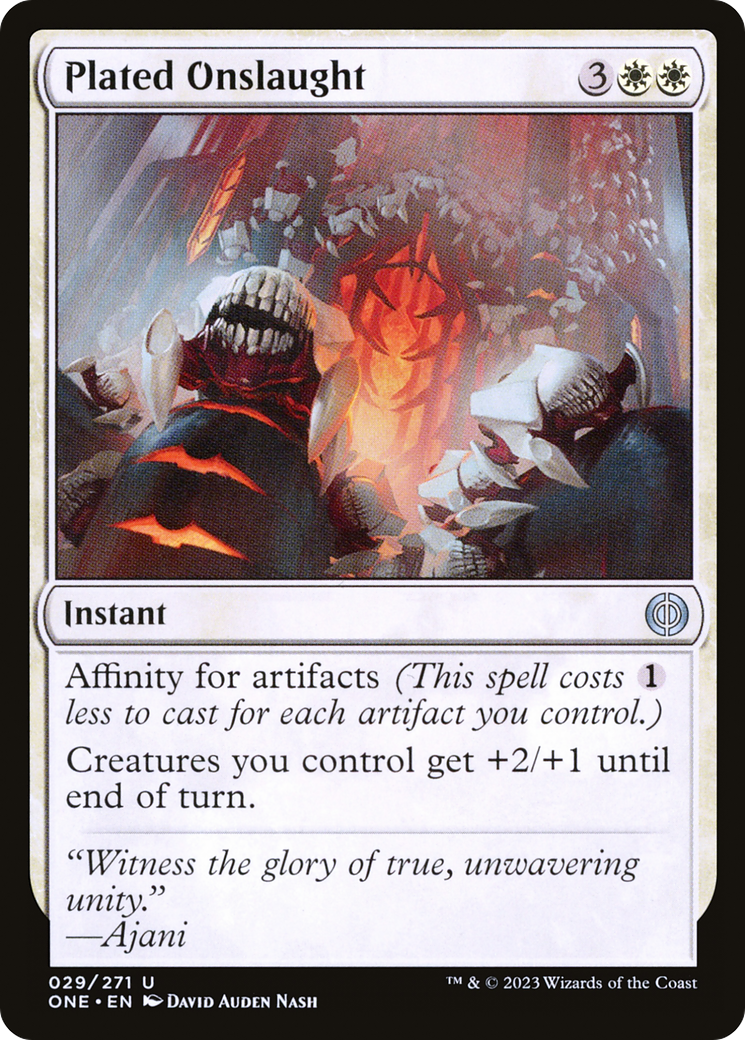 Plated Onslaught [Phyrexia: All Will Be One] | Pegasus Games WI