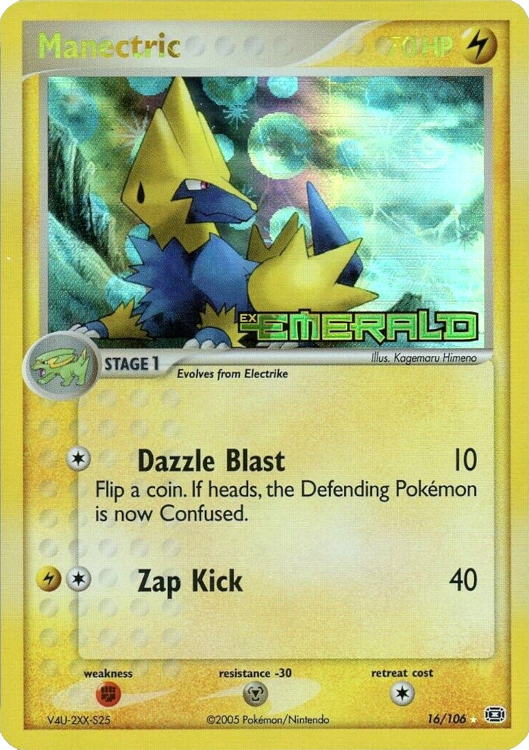 Manectric (16/106) (Stamped) [EX: Emerald] | Pegasus Games WI