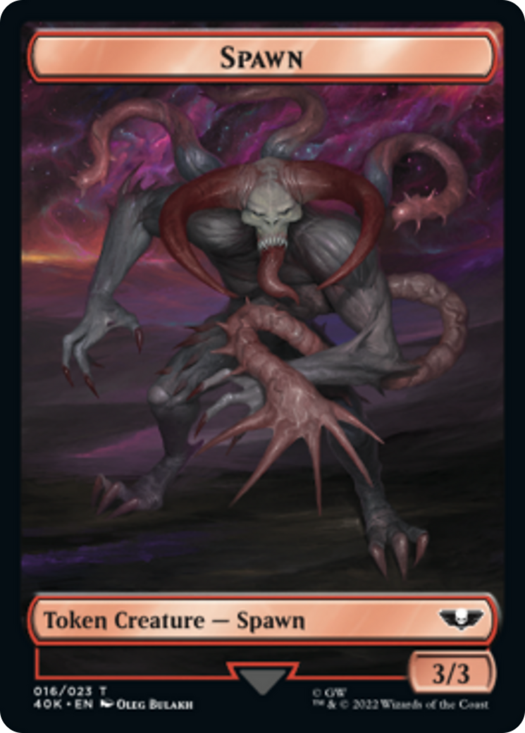 Spawn // Astartes Warrior Double-Sided (Surge Foil) [Warhammer 40,000 Tokens] | Pegasus Games WI