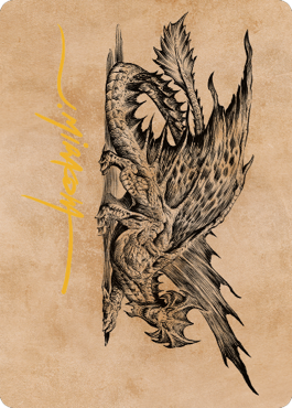 Ancient Brass Dragon Art Card (49) (Gold-Stamped Signature) [Commander Legends: Battle for Baldur's Gate Art Series] | Pegasus Games WI