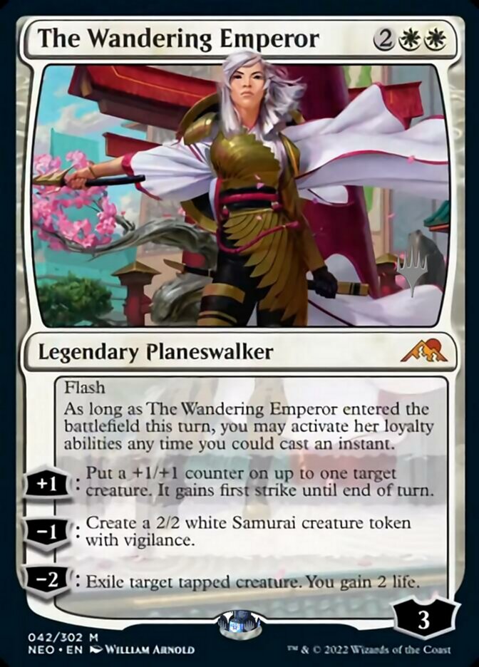 The Wandering Emperor (Promo Pack) [Kamigawa: Neon Dynasty Promos] | Pegasus Games WI