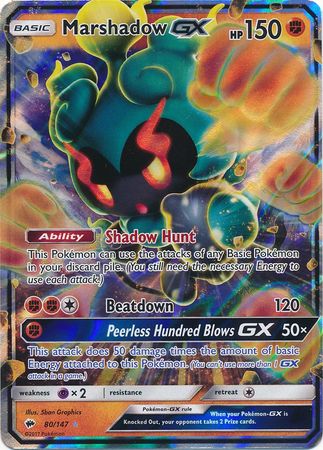Marshadow GX (80/147) (Jumbo Card) [Sun & Moon: Burning Shadows] | Pegasus Games WI
