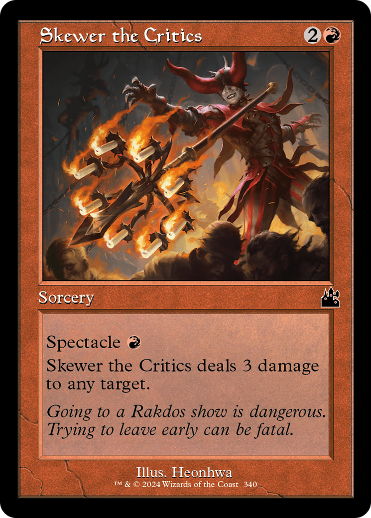 Skewer the Critics (Retro Frame) [Ravnica Remastered] | Pegasus Games WI