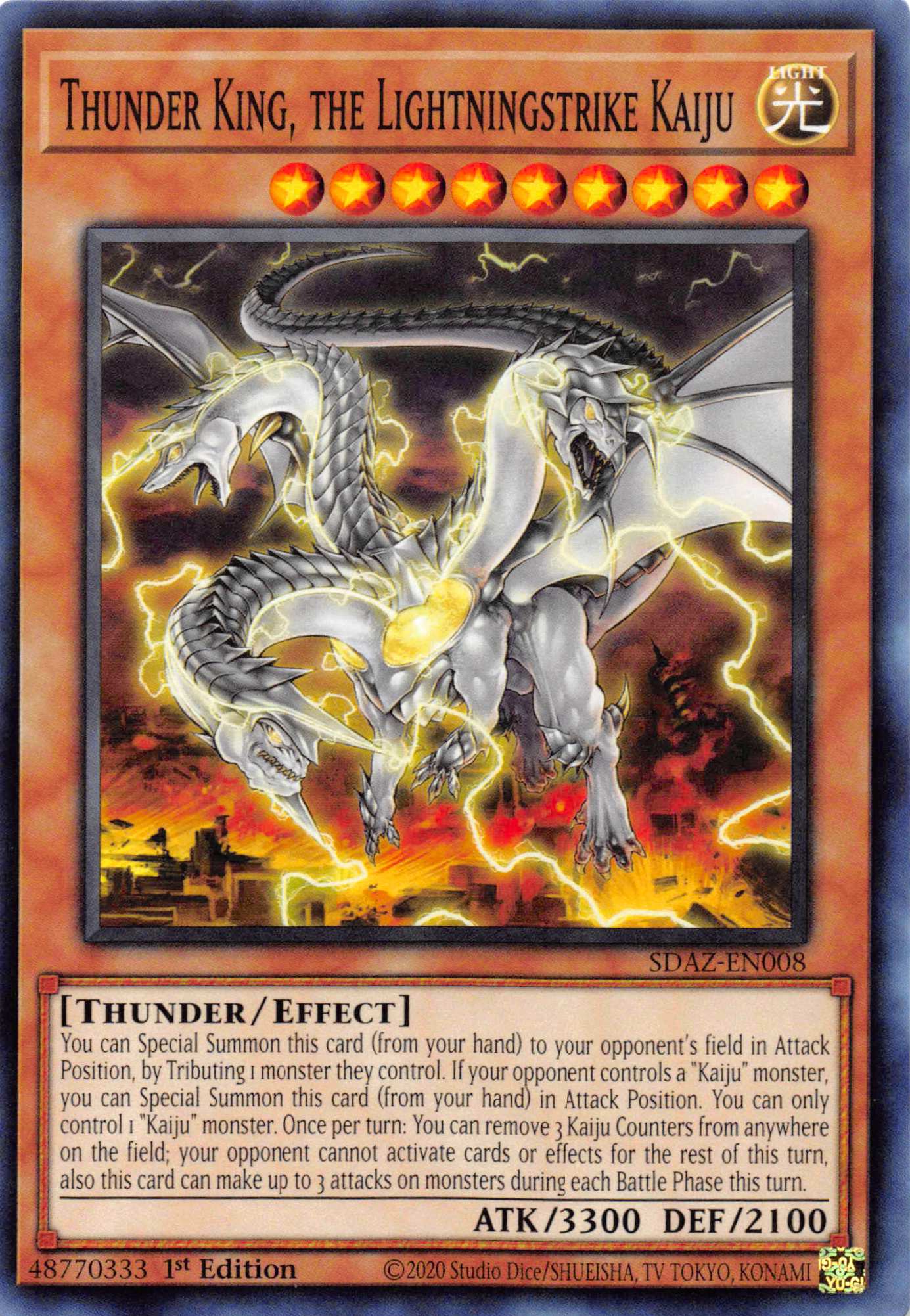 Thunder King, the Lightningstrike Kaiju [SDAZ-EN008] Common | Pegasus Games WI