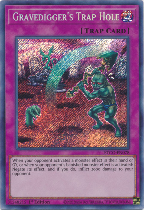 Gravedigger's Trap Hole [ETCO-EN078] Secret Rare | Pegasus Games WI