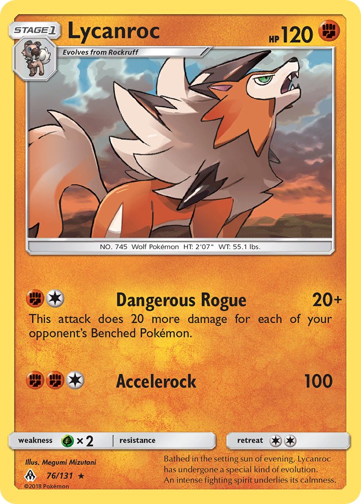 Lycanroc (76/133) (Theme Deck Exclusive) [Sun & Moon: Forbidden Light] | Pegasus Games WI