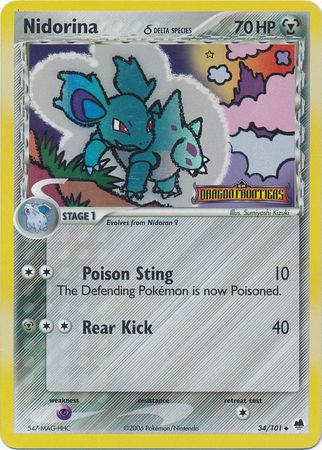 Nidorina (34/101) (Delta Species) (Stamped) [EX: Dragon Frontiers] | Pegasus Games WI