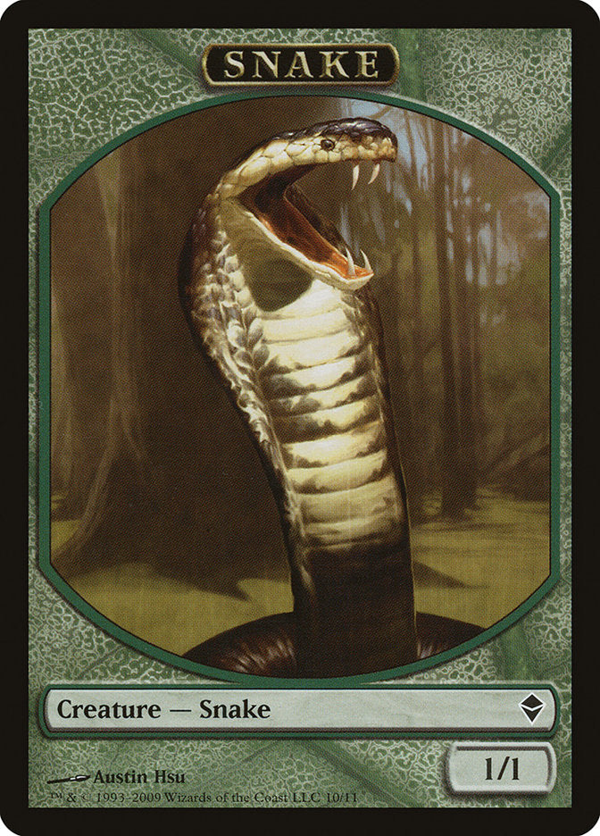 Snake Token [Zendikar Tokens] | Pegasus Games WI