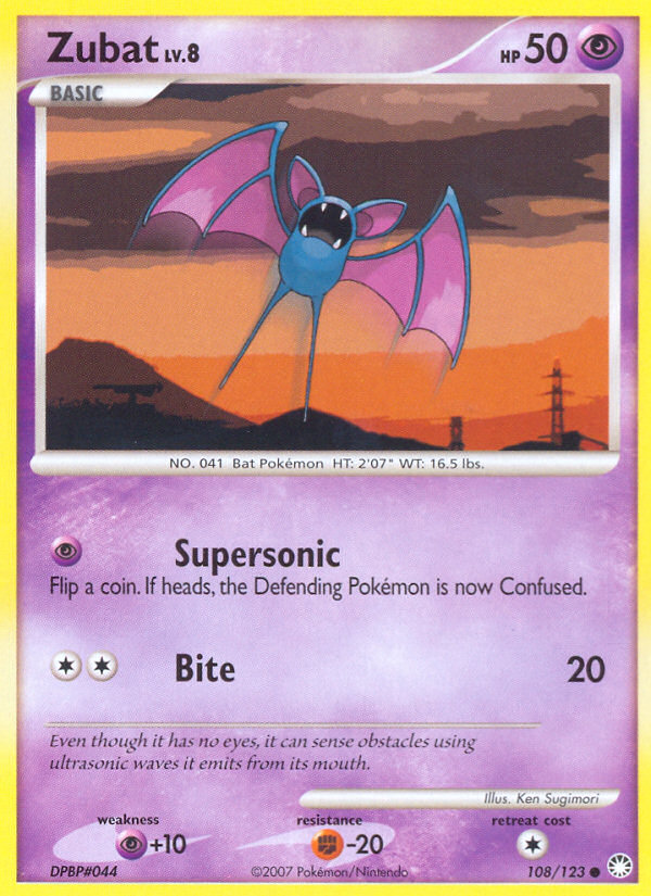 Zubat (108/123) [Diamond & Pearl: Mysterious Treasures] | Pegasus Games WI