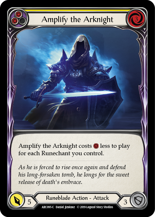 Amplify the Arknight (Yellow) [ARC095-C] 1st Edition Rainbow Foil | Pegasus Games WI