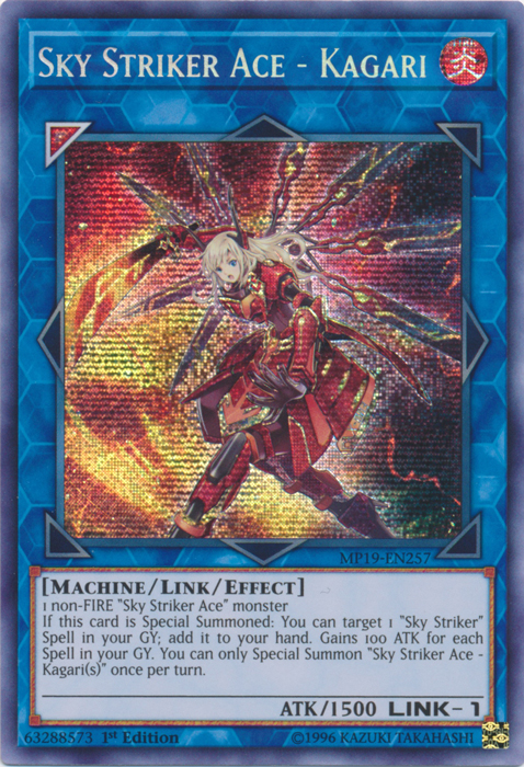 Sky Striker Ace - Kagari [MP19-EN257] Prismatic Secret Rare | Pegasus Games WI