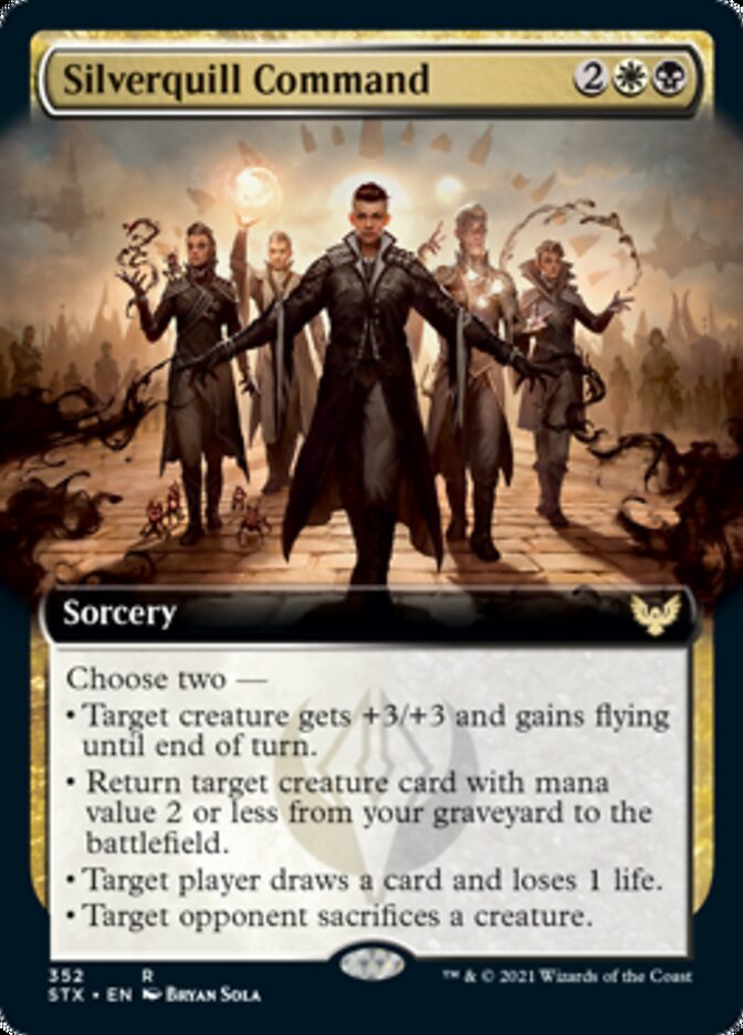 Silverquill Command (Extended Art) [Strixhaven: School of Mages] | Pegasus Games WI