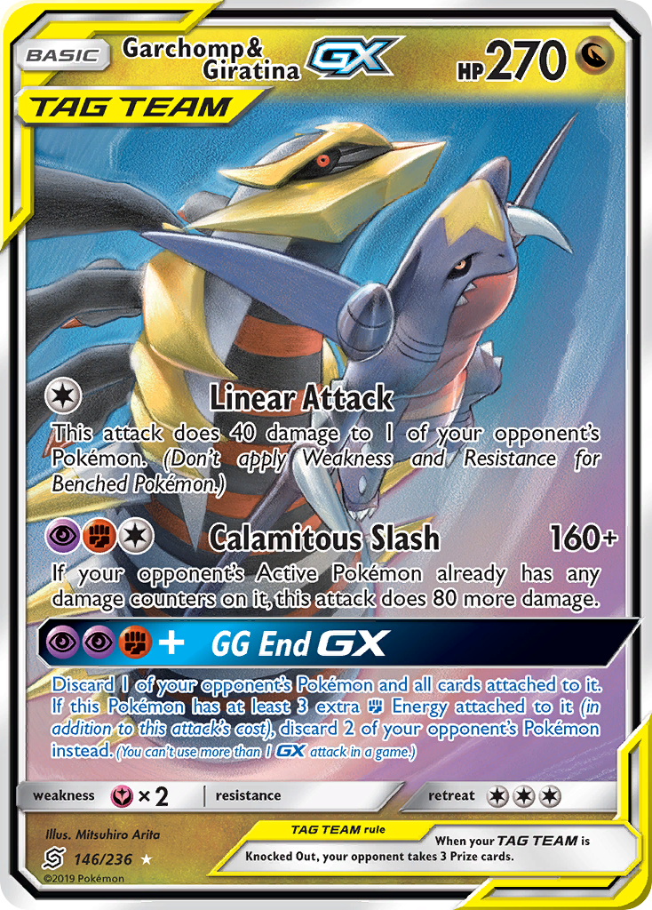 Garchomp & Giratina GX (146/236) [Sun & Moon: Unified Minds] | Pegasus Games WI